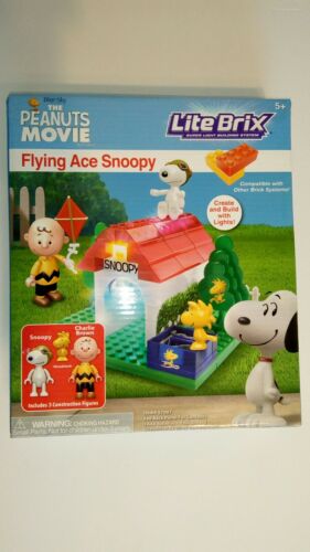Lite Brix The Peanuts Movie Flying Ace Snoopy 57007 w/Lights & Figures Character