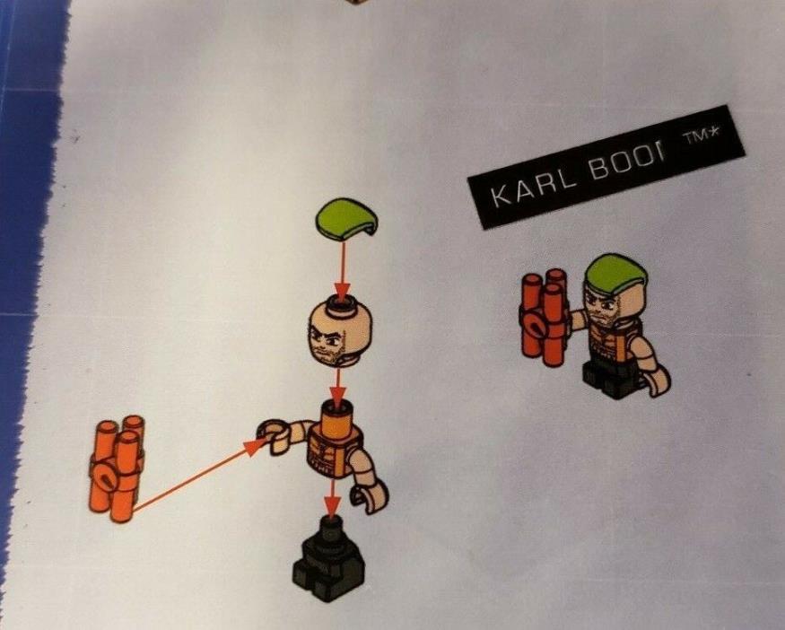 Kre-o Kreo Mini figure Cityville Invasion Karl Boot from Mayhems Prison Break