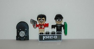 Kre-o Kreo Mini figure Cityville Invasion Collection 2 Sgt. Shades + Dug Runner