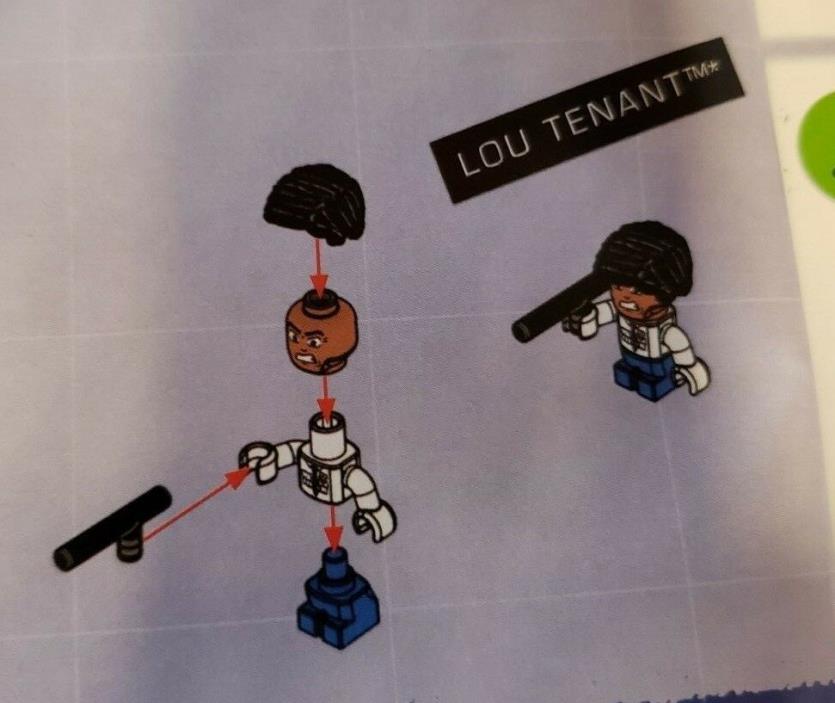 Kre-o Kreo Mini figure Cityville Invasion Lou Tenant from Mayhems Prison Break