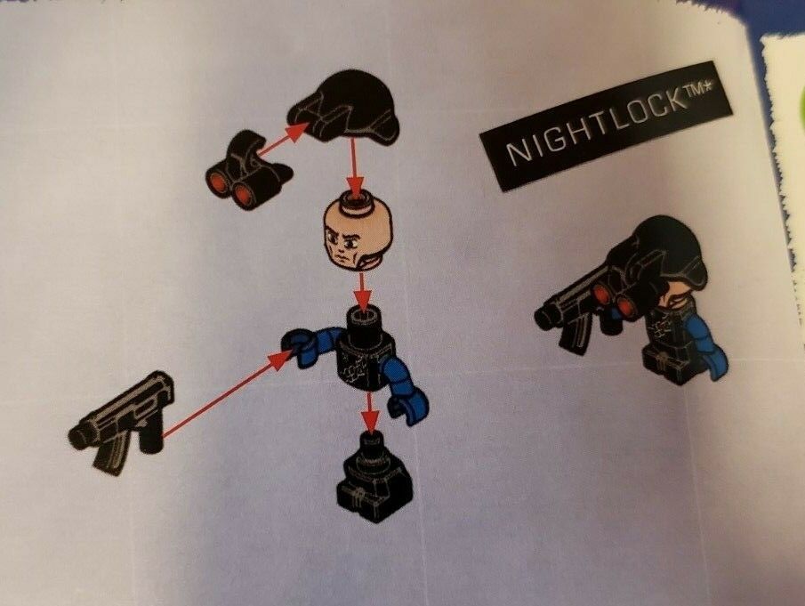 Kre-o Kreo Mini figure Cityville Invasion Nightlock from Mayhems Prison Break