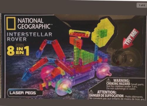 Laser Pegs 50414396 National Geographic Interstellar Rover Kit (8 in 1 Models)