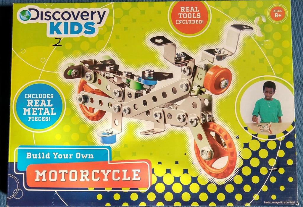 Discovery Kids Build Your Own Motorcycle 812128022181 Kit Tools Metal Parts Info