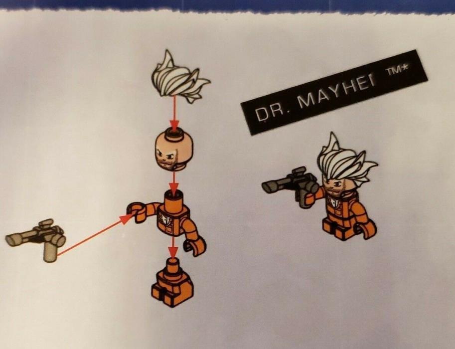 Kre-o Kreo Mini figure Cityville Invasion Dr. Mayhem from Mayhems Prison Break
