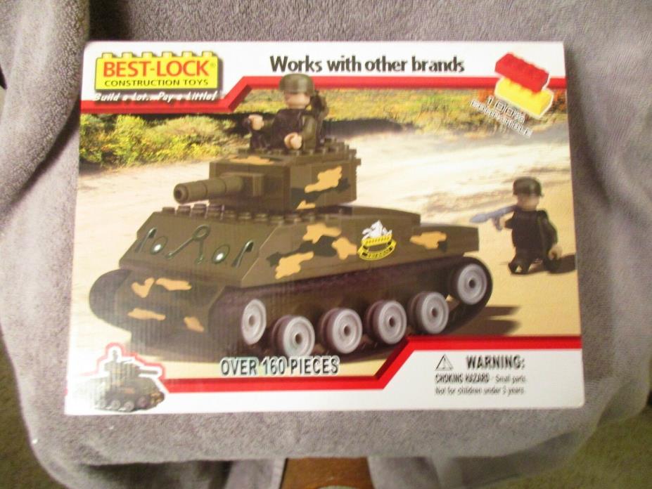 BEST-LOCK construction toys sherman tank and soldiers new