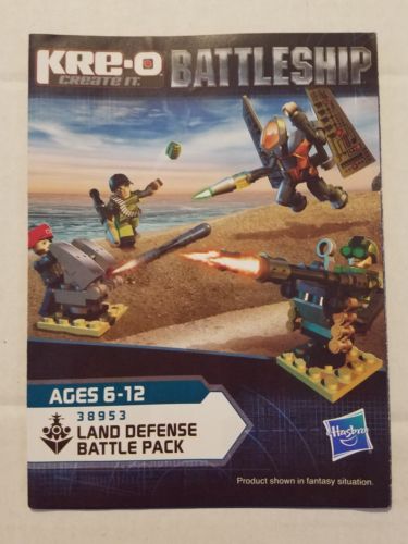 Kre-o Kreo Battleship Land Defense Battle Pack #38953 Instruction Book Only