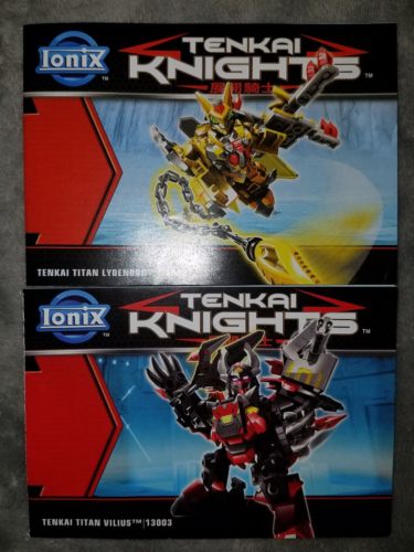Ionix Tenkai Knights Instructions Manuals 13002 Lydendor 13003 Vilius Books Only
