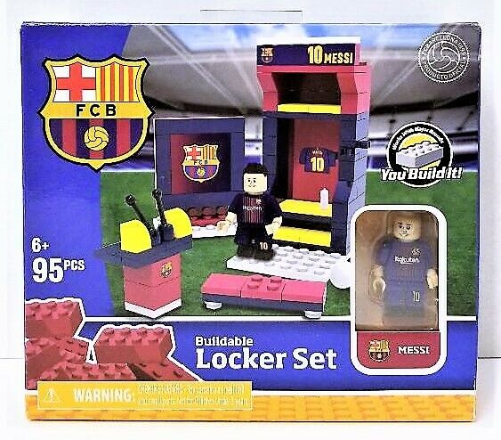 Oyo Sports Messi #10 Buildable Locker Set 95 pcs FC Barcelona Soccer Football