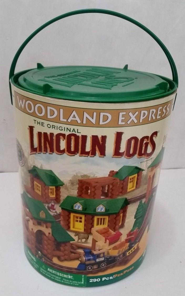 Lincoln Logs Woodland Express Play Set - Missing Train & Train Tracks - PARTIAL