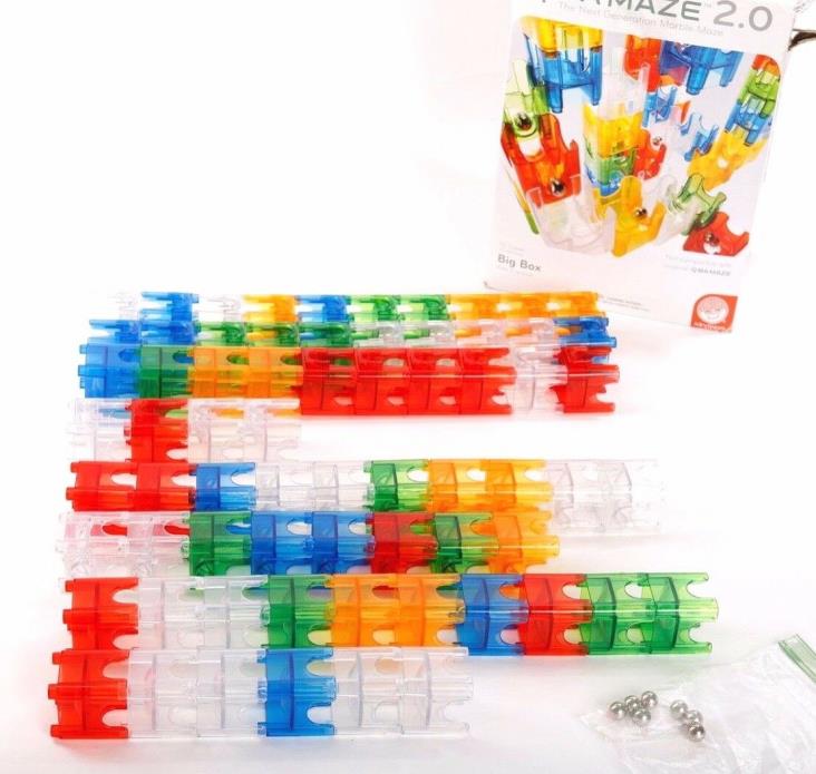 Q Ba Maze 2.0 Set 68 Blocks and 7 Balls / Marbles