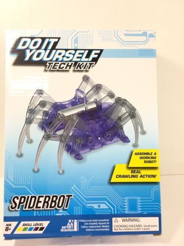 Do It Yourself SPIDERBOT Tech Kit Working Robot Crawling Action