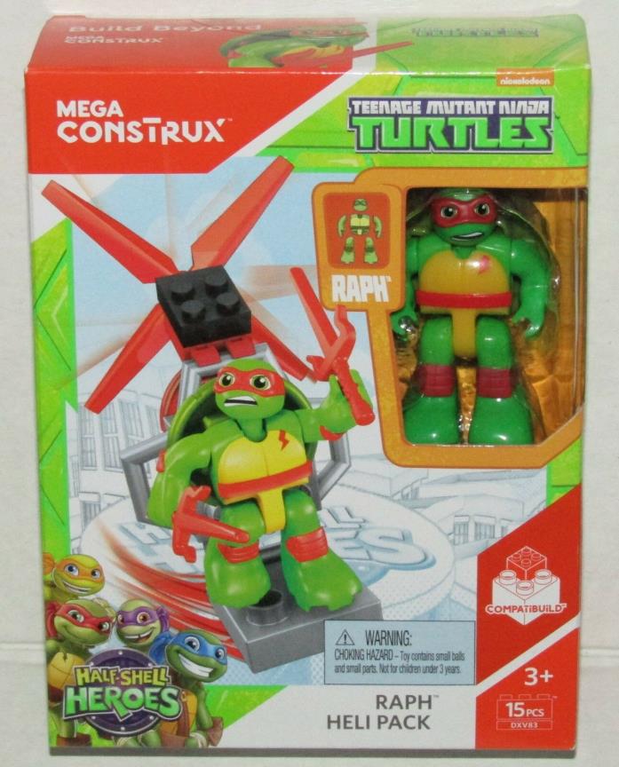 Teenage Mutant Ninja Turtles Raph Heli Pack 15pcs Mega Construx Building Set NEW