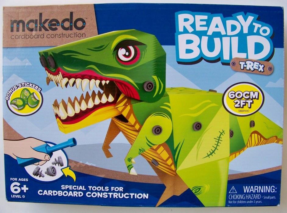 Makedo T-REX Cardboard Construction Ready To Build craft NEW dinosaur make do