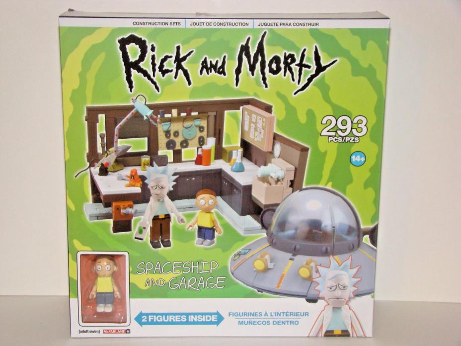 Rick and Morty Spaceship Garage Construction Set McFarlane Toys New &