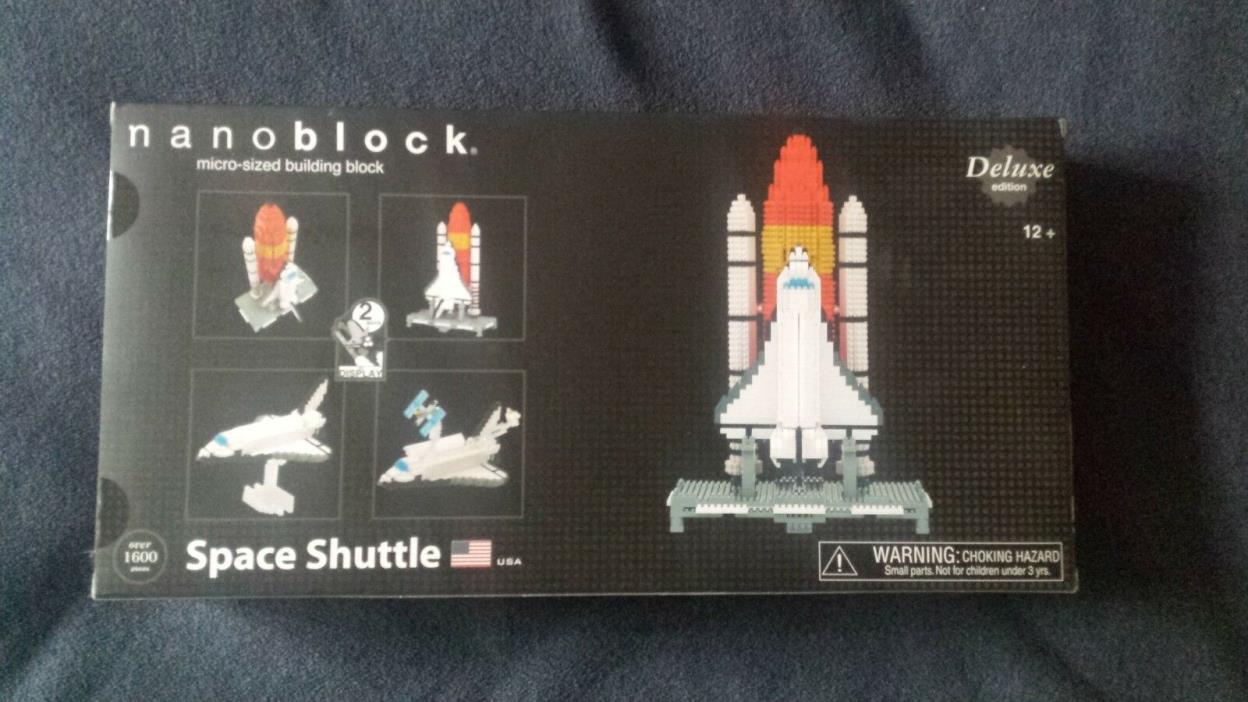 Space Shuttle Deluxe Nanoblock Micro Block Construction Toy  (1600 Pieces)