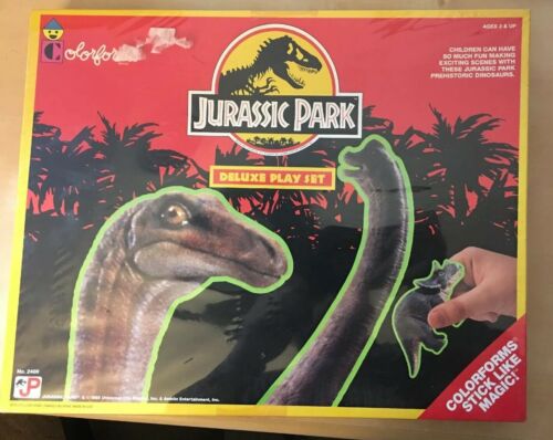 1992 Jurassic Park Colorforms Deluxe Play Set Brand New Sealed #2400 Vintage HTF
