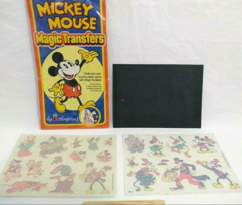 1978 Vintage Rub N Play Mickey Mouse Magic Transfers Colorforms Complete 870C