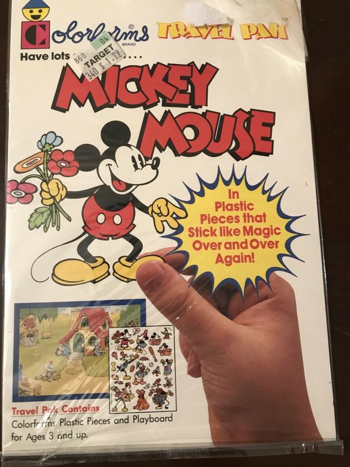 Colorforms Travel Pak Mickey Mouse Complete Open But Unused Children Activity