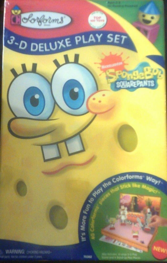 SPONGEBOB SQUARE PANTS COLORFORMS 3-D DELUXE PLAYSET