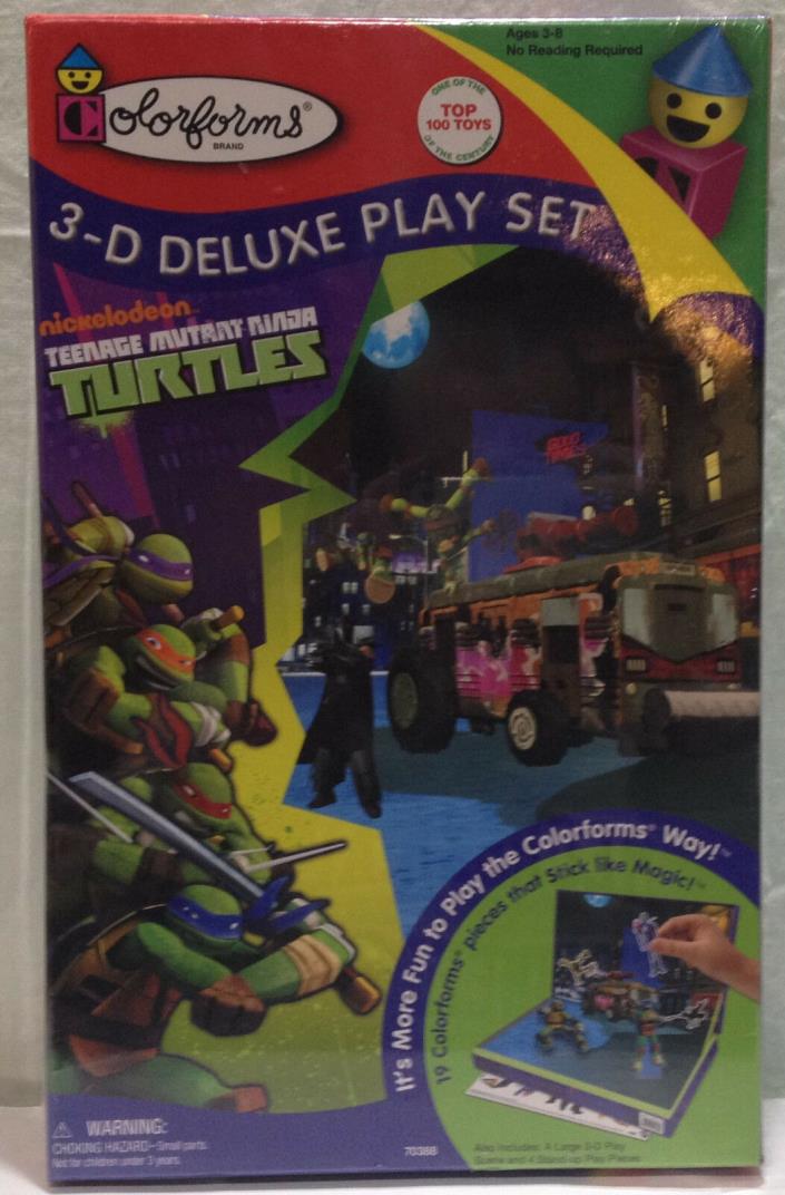 Teenage Mutant Ninja Turtles Colorforms 3D Deluxe Play Set Nickelodeon NIB