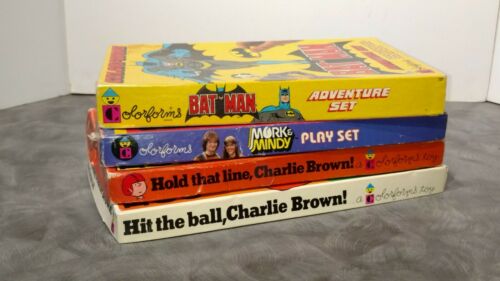 Colorforms Lot BATMAN CHARLIE BROWN MORK AND MINDY