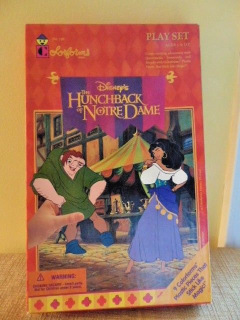 VTG 90s Disney The Hunchback Of Notre Dame Color forms play set Esmeralda