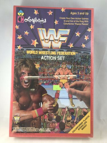 Vintage WWF Colorforms Set Sealed World Wrestling Federation Ultimate Warrior