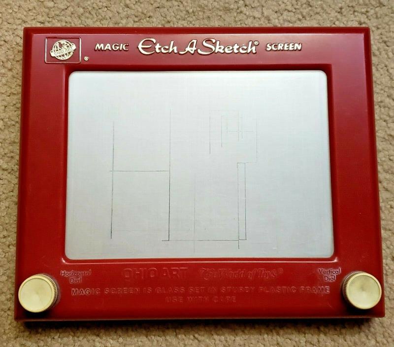 VINTAGE OHIO ART RED MAGIC ETCH A SKETCH SCREEN #505