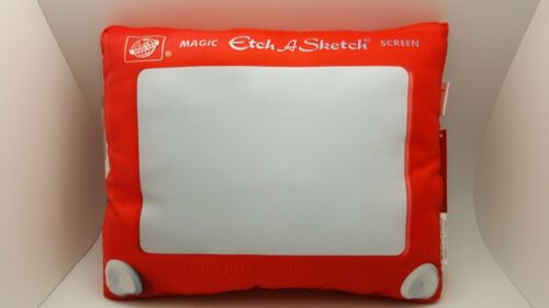 Etch A Sketch Autograph Pillow with Marker Birthday Parties Sleepovers Camp Red