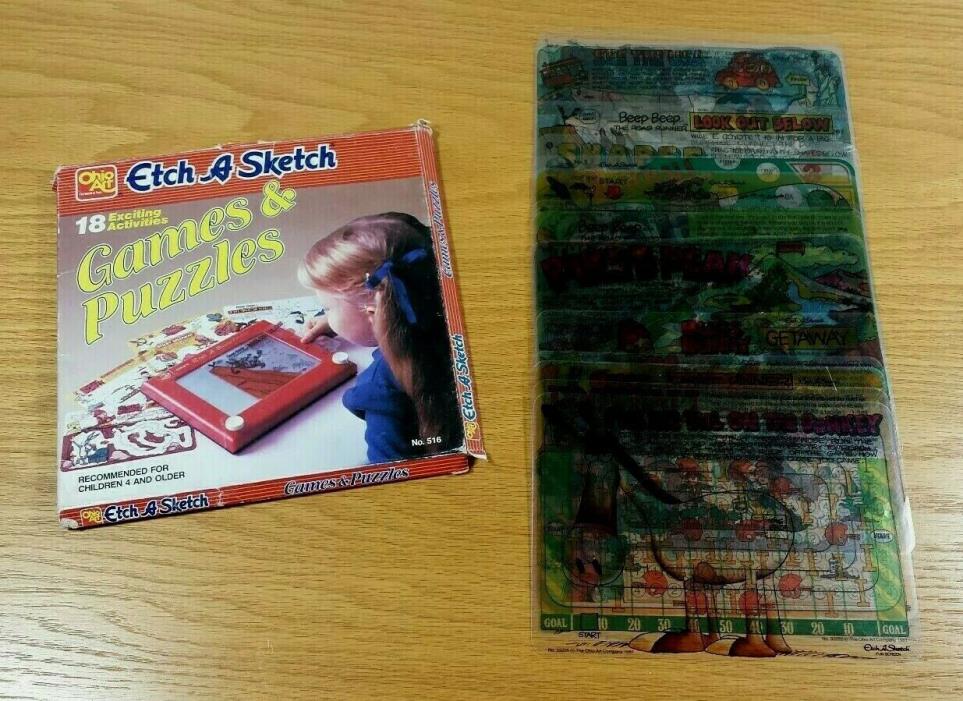 Etch A Sketch Vintage 1981 Games & Puzzles Pack - Complete with 18 Fun Screens