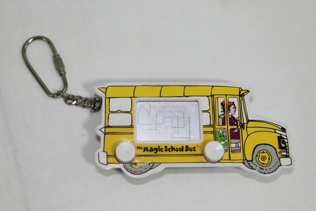 Vintage 1996 Magic School Bus Etch-a-Sketch Key Chain Toy Scholastic Books