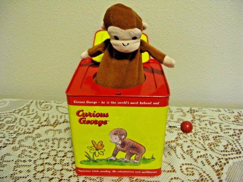 CURIOUS GEORGE  Jack in the Box  Metal Pop Up Musical Toy