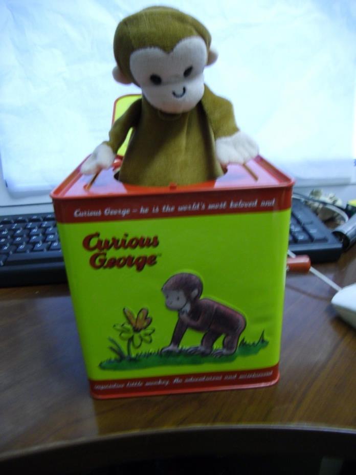 Curious George Jack In The Box Tin Musical Pop Goes The Weasel Schylling Kids