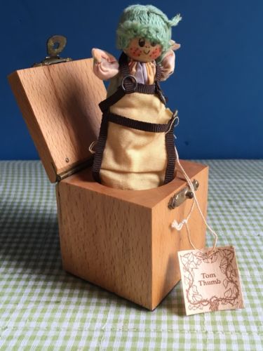 Vintage Ann Fuller Designs-Tom Thumb Jack In The Box Miniature Doll