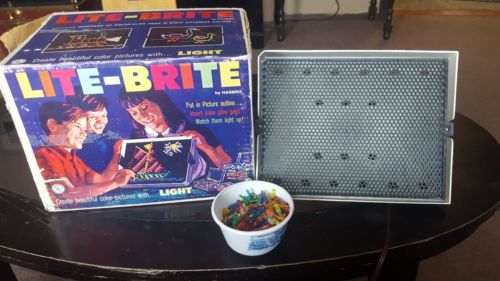 1967 Vintage Lite-Brite #5455 in Original Box  w/ Pegs