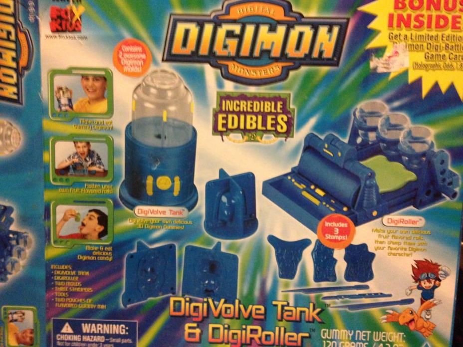 NIB 2000 Digimon Incredible Edibles w/Limited Edition Digi Battle Game Card