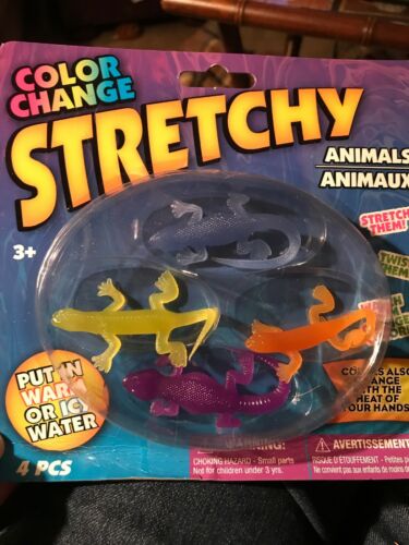 Stretchy Animals Watch Them Change Color (Pack of 4)