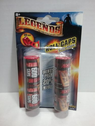 Legends of the Wild West Caps Rolls 2400 Shots. 1 left slight damage to package.