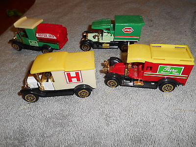 PLASTIC TOY TRUCKS SET OF 4 MADE IN CHINA - # 501 -502 - 503 - 504