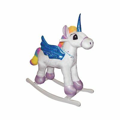 Charm Company Rainbow Pegacorn Rocking Horse with Sound Multicolor