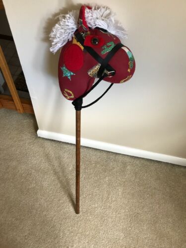 Antique Stick Horse Pony Ride On Wooden Broom Stick 1960’s Or Earlier Nice Shape