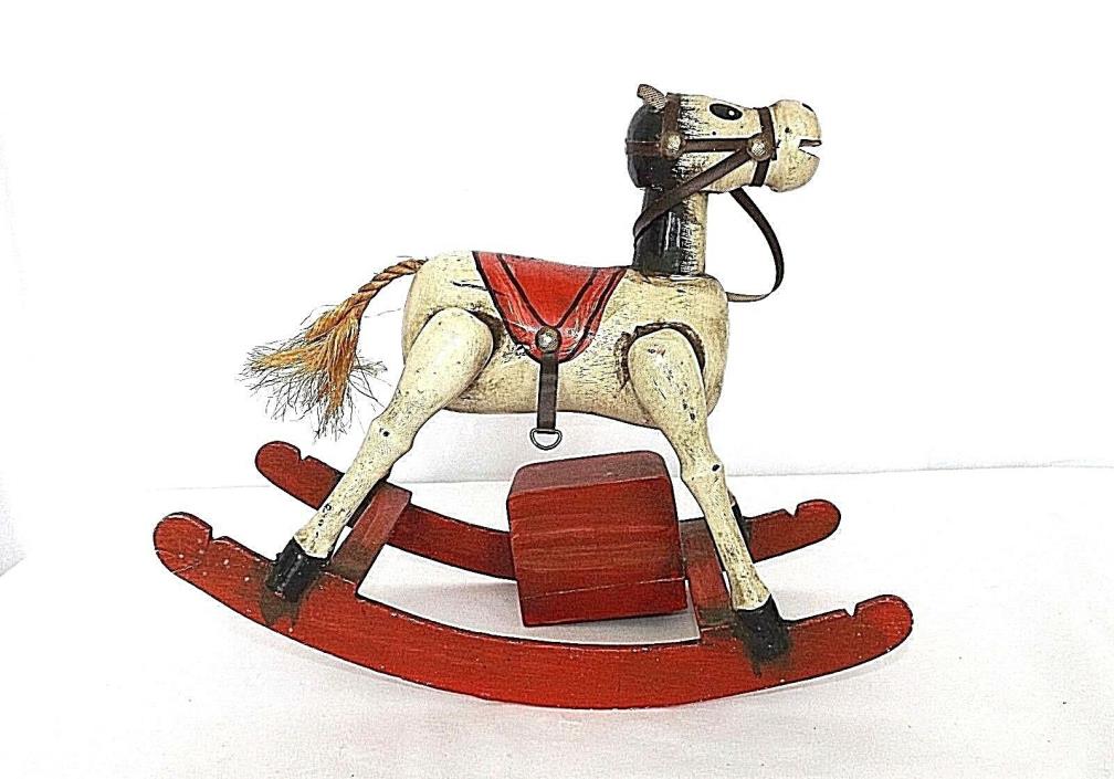 Enesco Vintage  Wooden Musical Toy Rocking Horse, Plays 