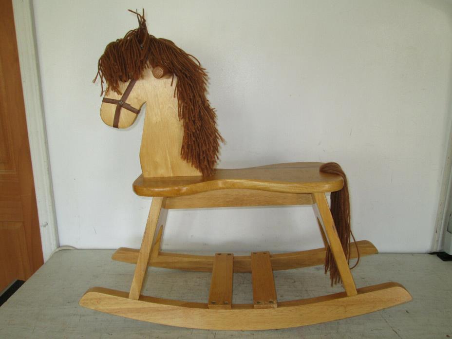 Child's Storkcraft Oak Rocking Horse Model #39-890, Riding Toy, GUC