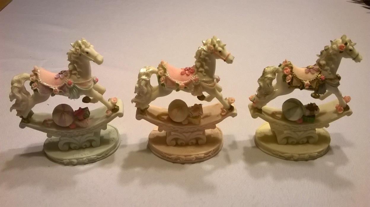 Lot of 3 Rocking Horses