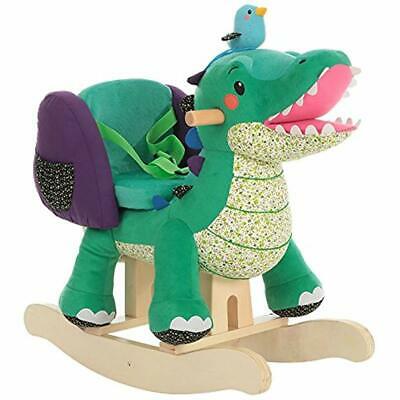 Labebe Child Rocking & Spring RideOns Horse Toy, Stuffed Animal Rocker, Green On