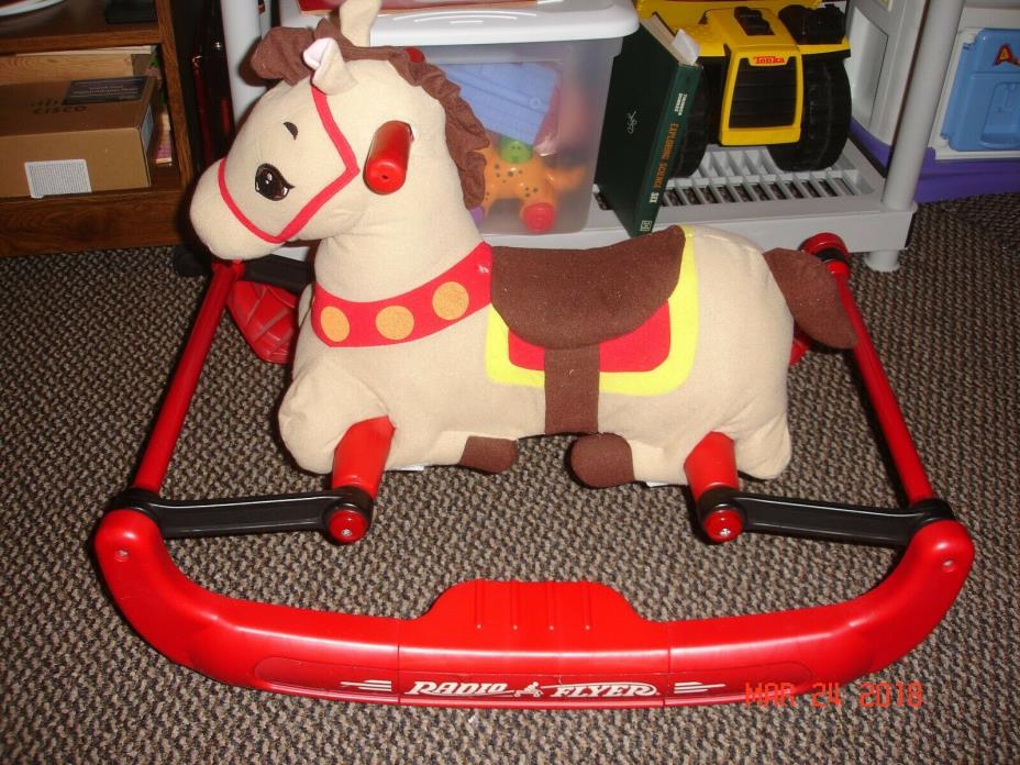 Radio Flyer Soft Rock & Bounce Pony Tan Color Excellent Condition