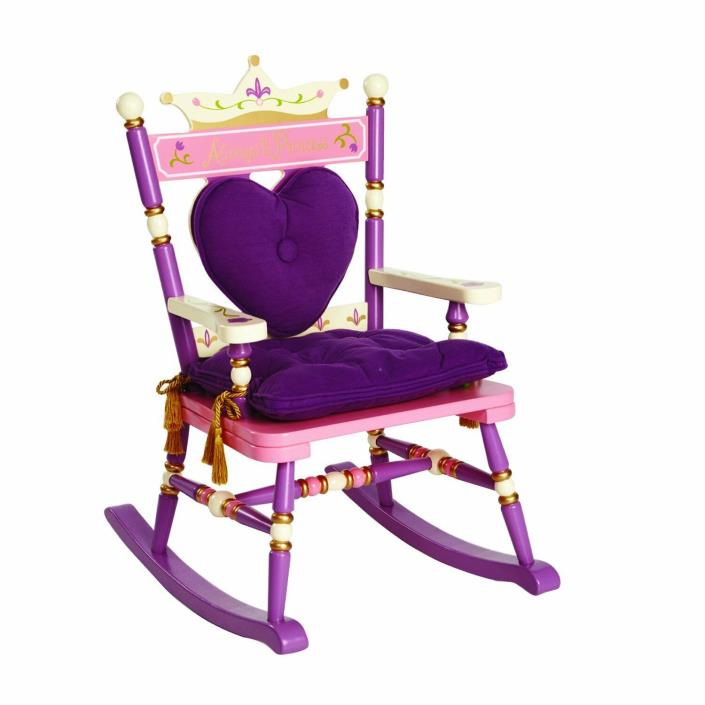 Wildkin Royal Rocking Chair, Features Removable Plush Cushions and Gilded