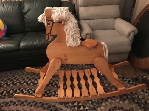 Large Handcrafted Wood Rocking Horse Good Quality Kids Toy 59