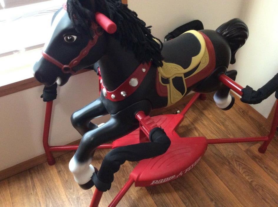 Radio Flyer Interactive Riding Horse,color black,used very little,very nice