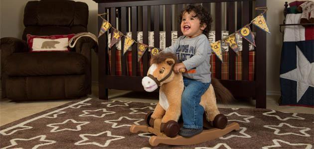 Rocking Horse Cute Stuffed Pony Stuffy Sound Singing Toddler Vehicle Rolling